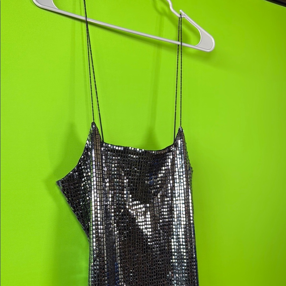 Almost Famous Silver Sequin Slip Mini Dress - Picture 3 of 11
